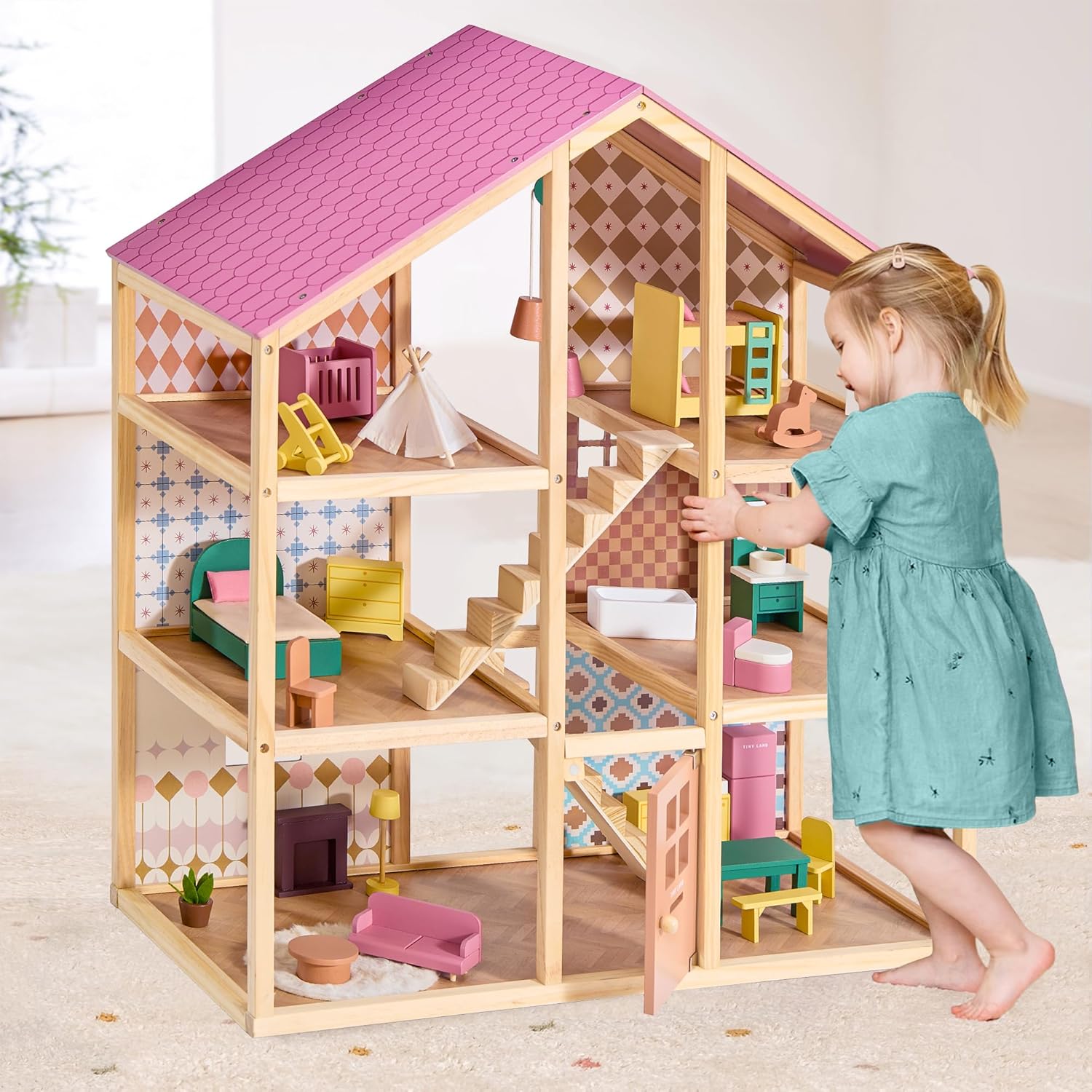 Montessori Shelf Toy - Montessori boeken- en speelgoedrek voor kinderen,