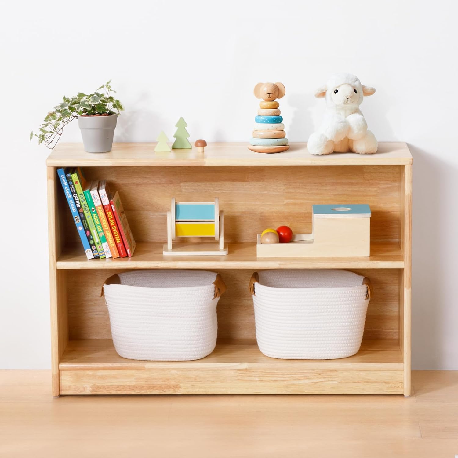 Montessori Shelf Toy - Montessori Plank 2-Laags Speelgoedopbergruimte 35,4