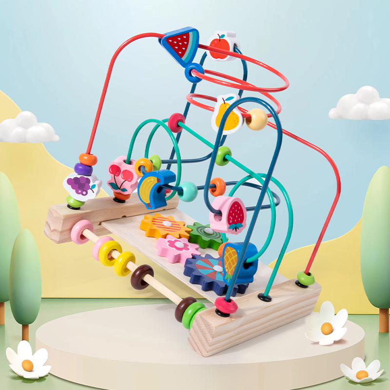 Kids Educational Box - Montessori Speelgoed Houten Achtbaan Kraal Doolhof