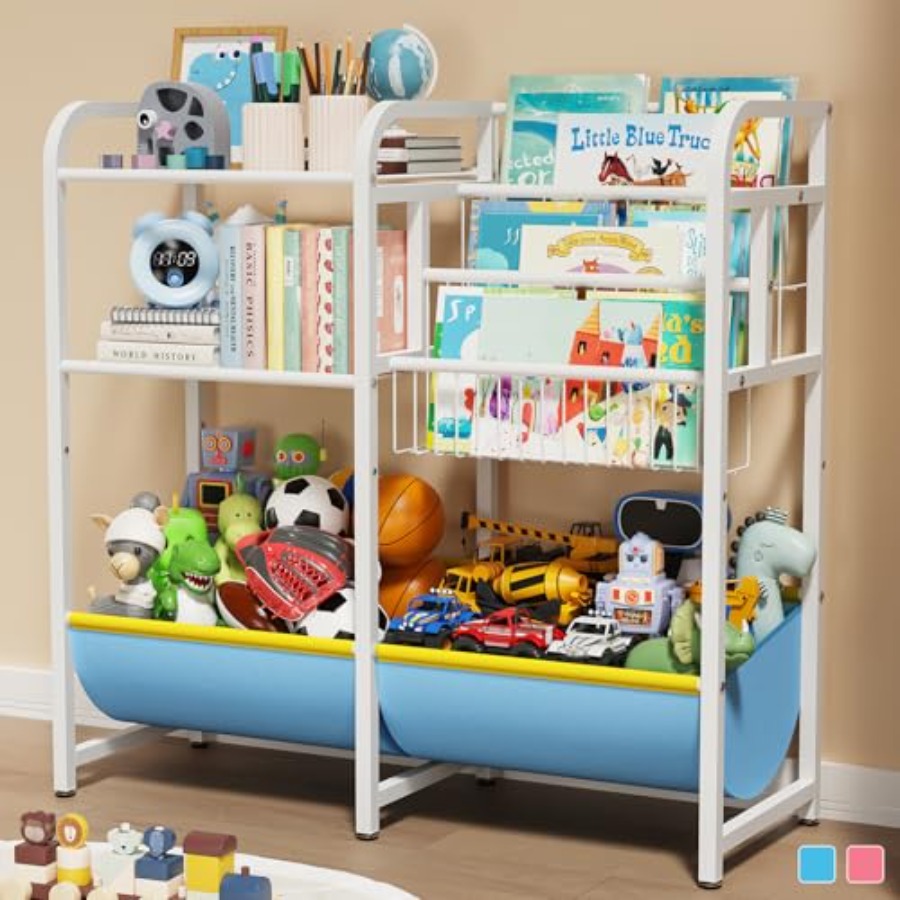 Montessori Shelf Toy - 3-in-1 boekenplank en speelgoedopbergorganizer, baby Montessori