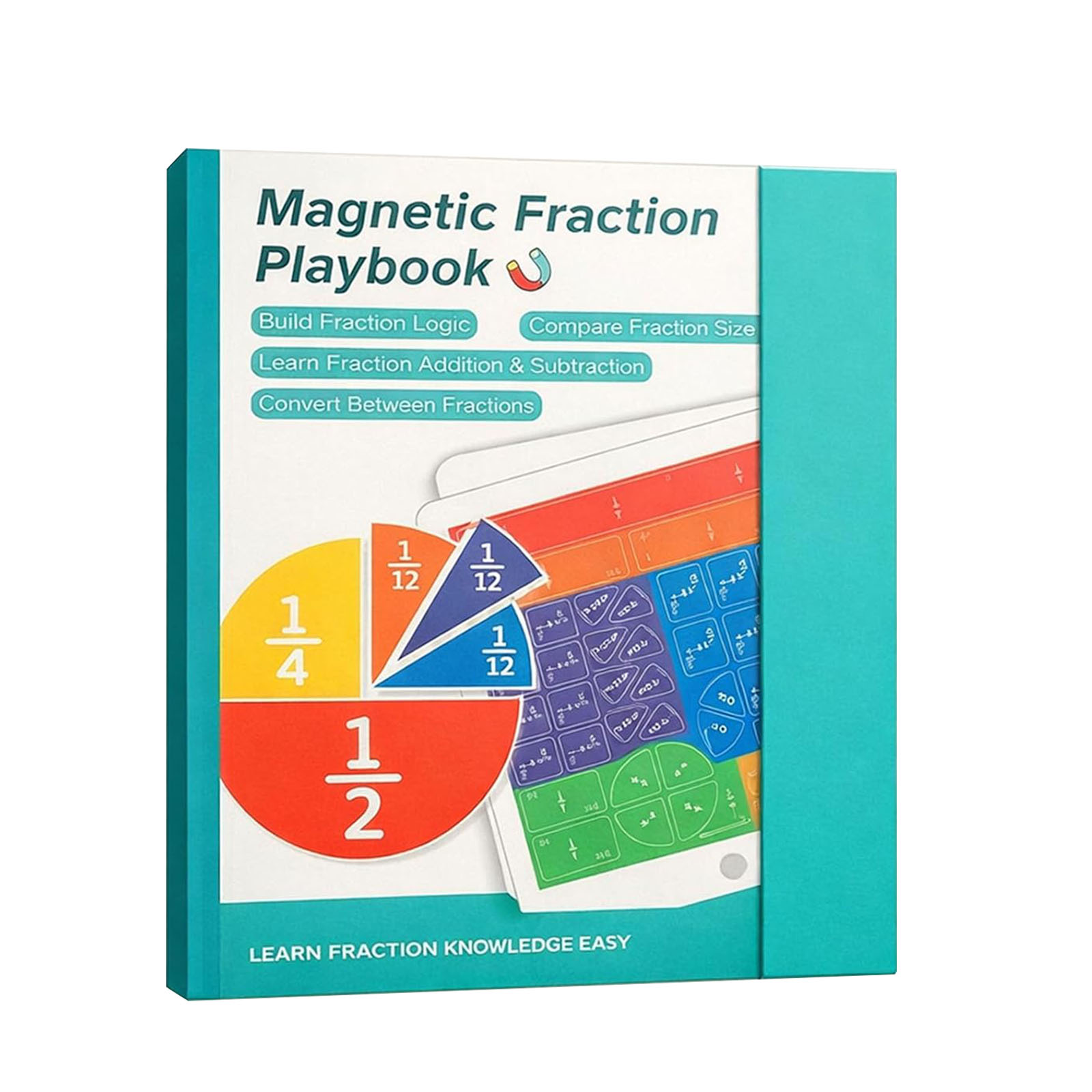 Math Manipulative Set - Herbruikbaar Magnetisch Breuken Speelboek Hands-On Breukenbord