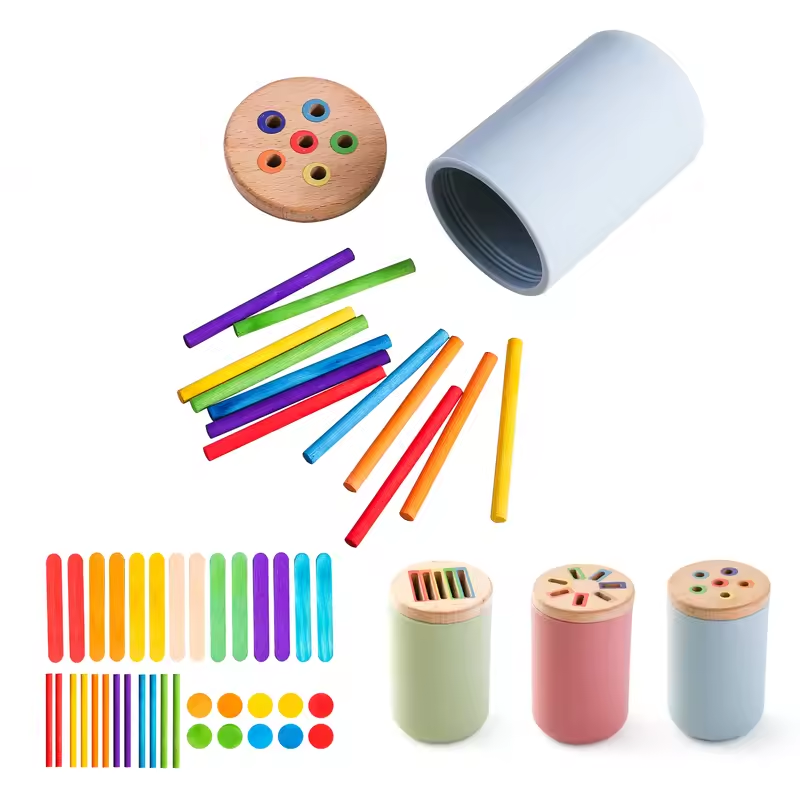 Kids Educational Box - Montessori Houten Speelgoed Kleur Sorteren Fijne
