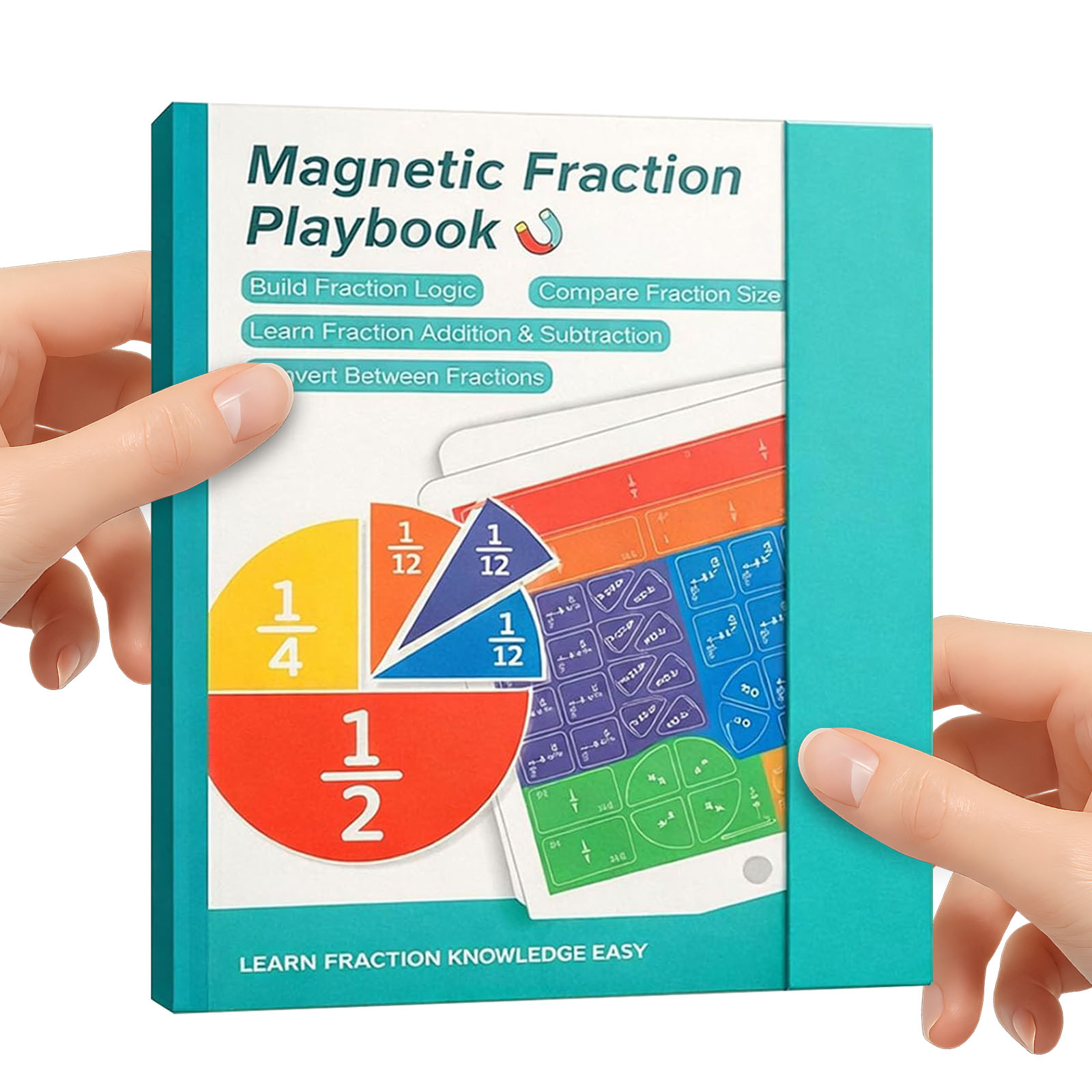 Math Manipulative Set - Breukleerhulpmiddelen, manipulatiemateriaal, breukboek, leerhulpmiddelen, wiskundepuzzel, blokkenset