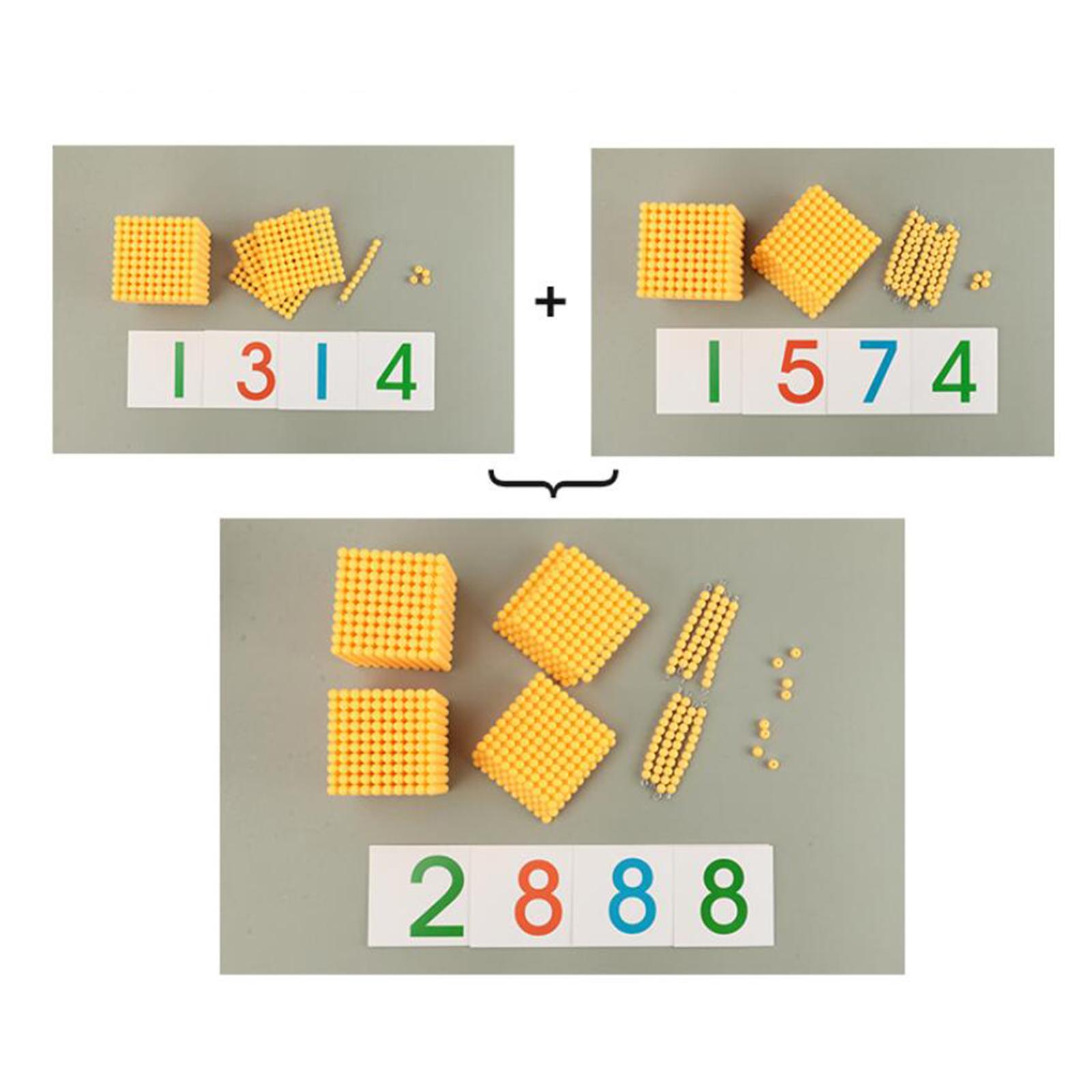 Math Manipulative Set - Montessori kralenmateriaalset Wiskundespeelgoed Educatief speelgoed Leermiddelen