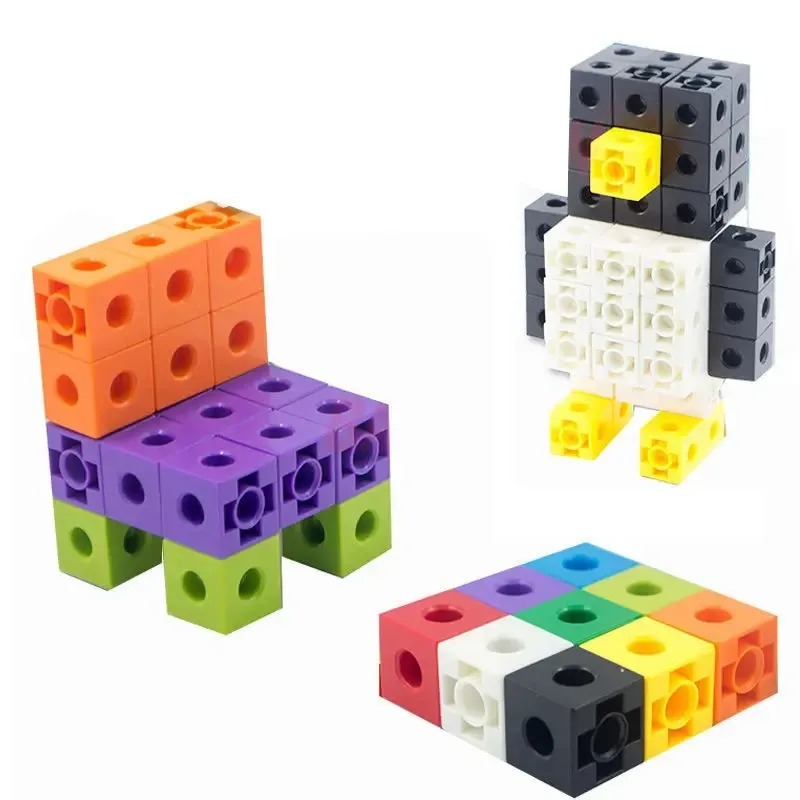 100-delige set verbindbare kub - Math Manipulative Set recensie en prijs