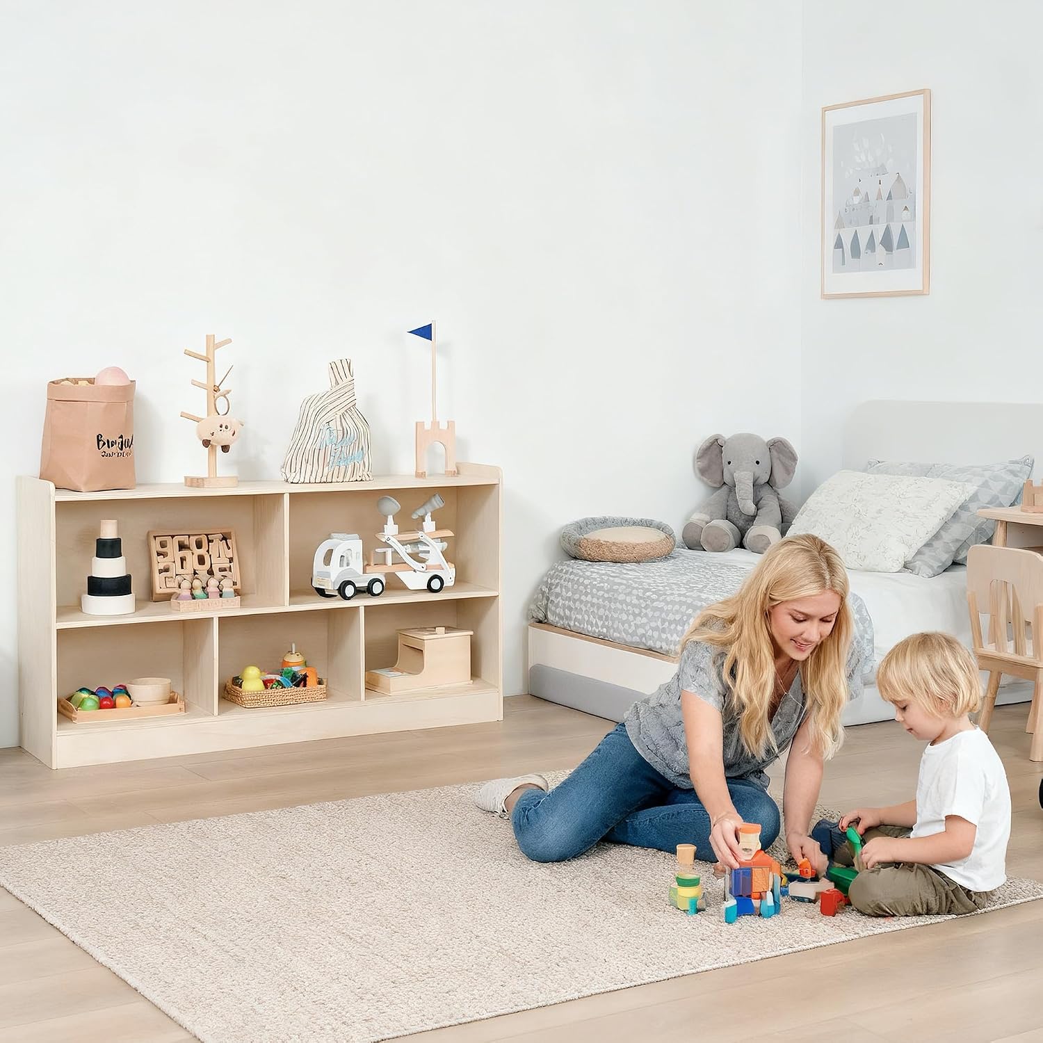 Montessori boeken- en speelgoe - Montessori Shelf Toy recensie en prijs