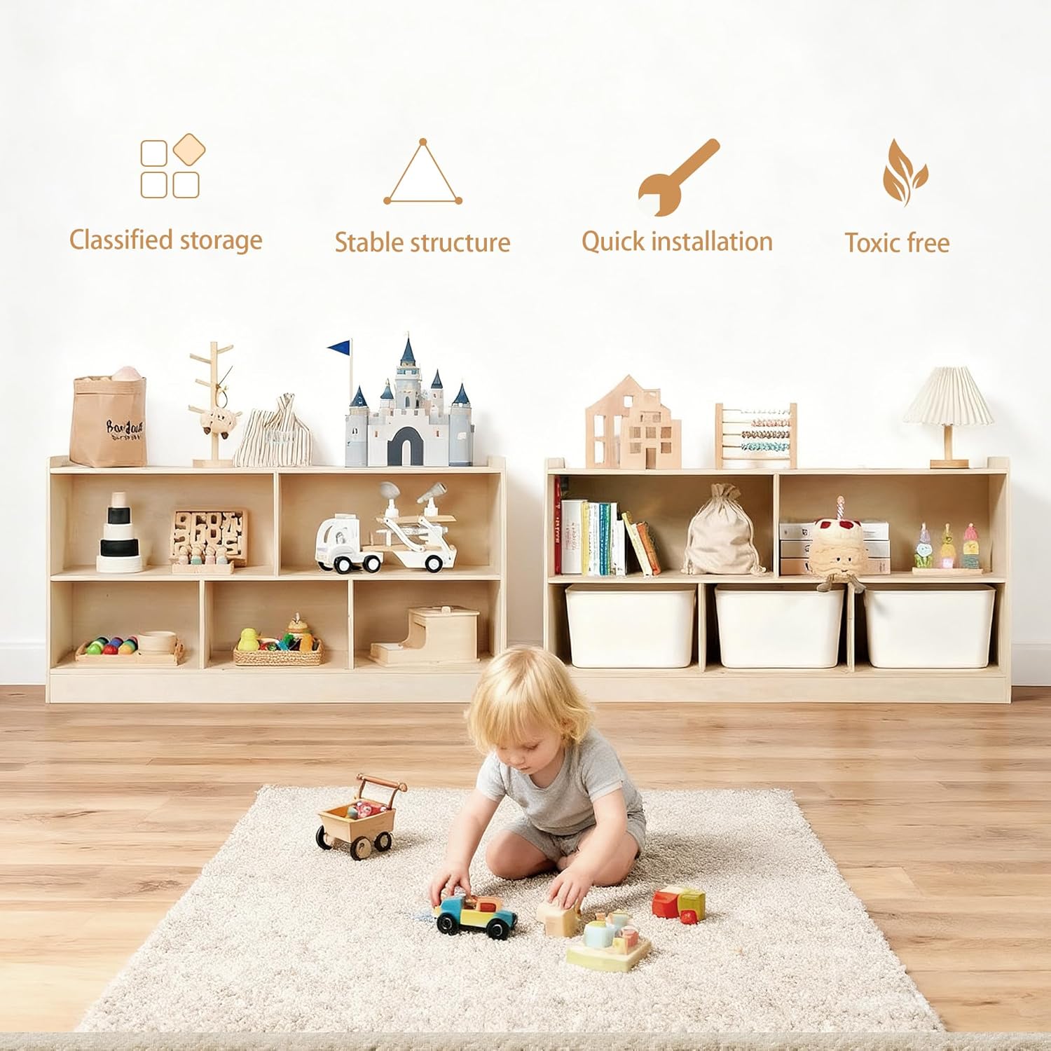 Montessori boeken- en speelgoe - Montessori Shelf Toy recensie en prijs