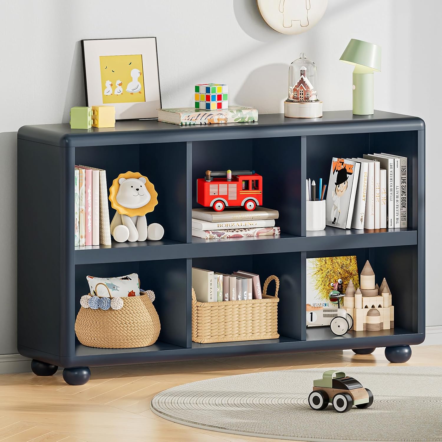 Kinderopbergrek 6-kubussen spe - Montessori Shelf Toy recensie en prijs