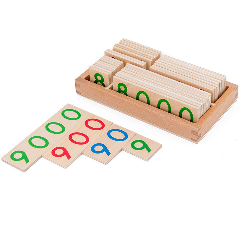 Houten Cijfers Kaart 1-9000 Mo - Math Manipulative Set recensie en prijs
