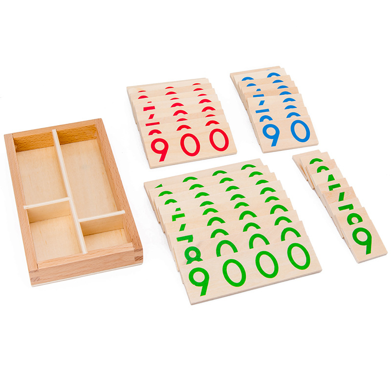 Houten Cijfers Kaart 1-9000 Mo - Math Manipulative Set recensie en prijs