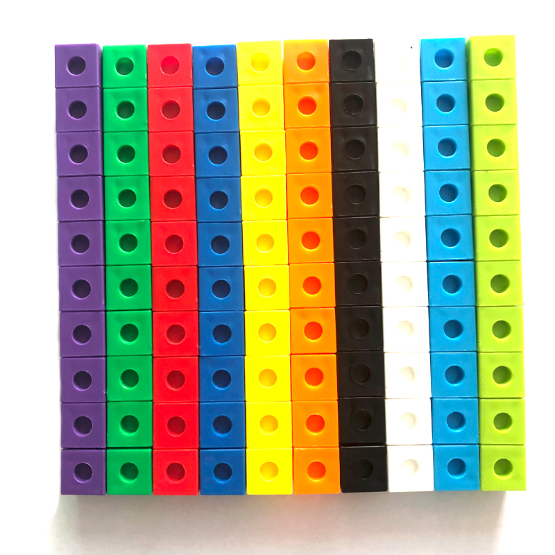100-delige set verbindbare kub - Math Manipulative Set recensie en prijs