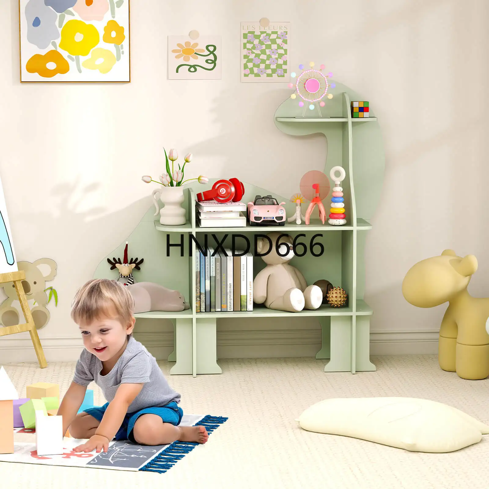 3-laags Dinosaurus Kinderboeke - Montessori Shelf Toy recensie en prijs