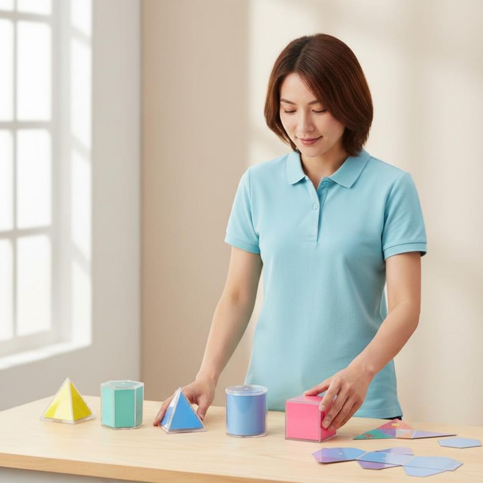 8 stuks transparante geometris - Math Manipulative Set recensie en prijs