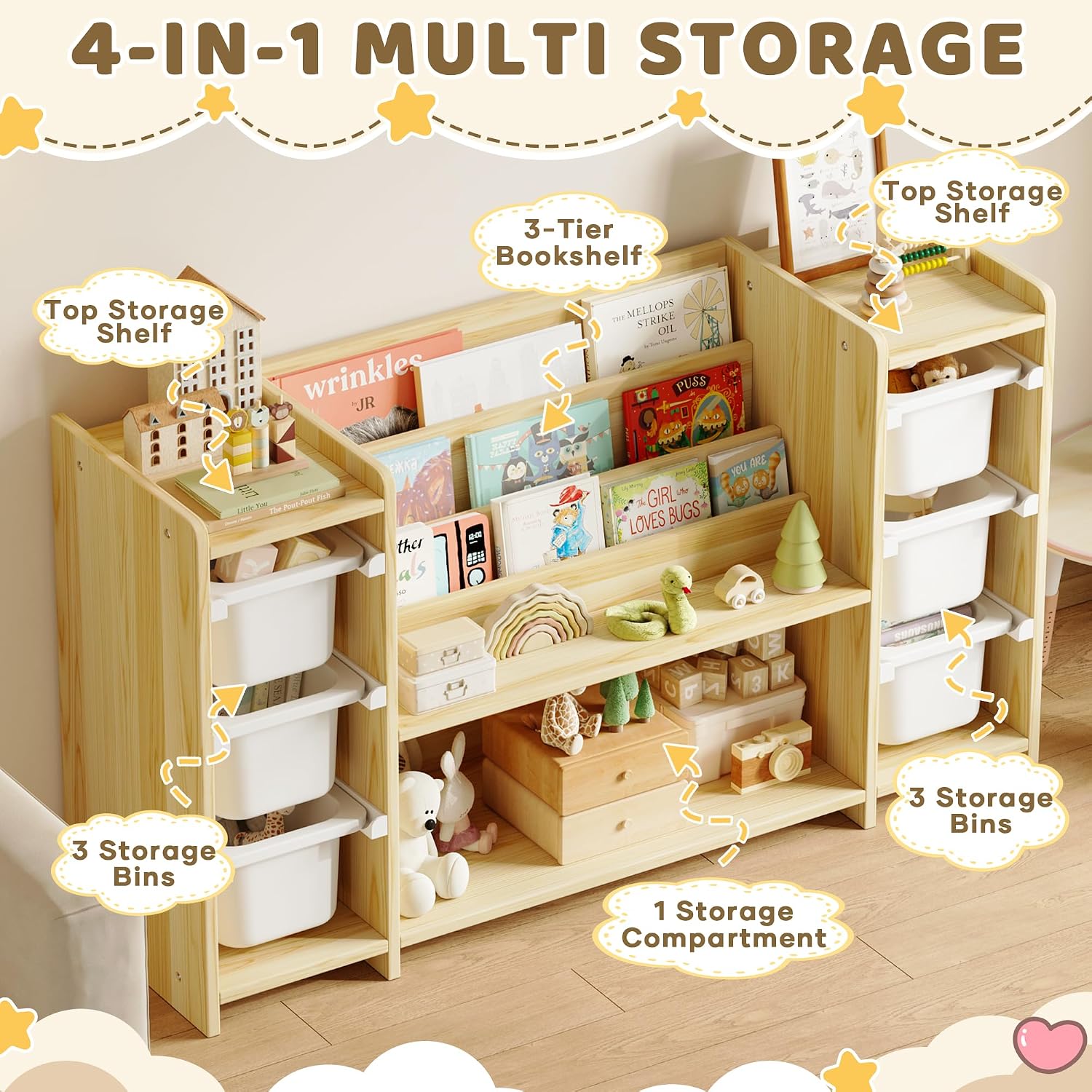 Speelgoedopbergorganizer voor  - Montessori Shelf Toy recensie en prijs