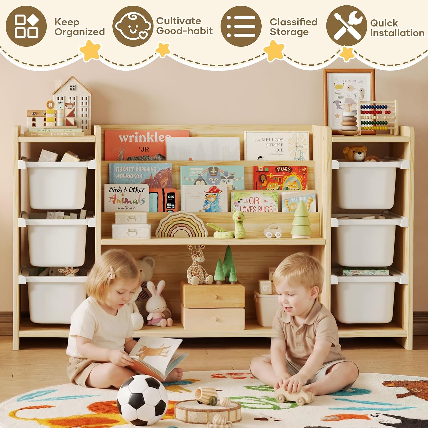 Speelgoedopbergorganizer voor  - Montessori Shelf Toy recensie en prijs