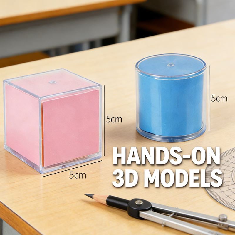 8 stuks transparante 3D-geomet - Math Manipulative Set recensie en prijs