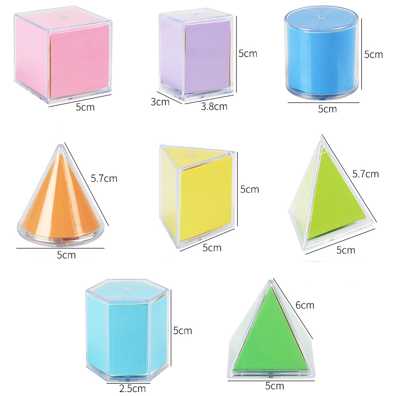 8 stuks transparante 3D-geomet - Math Manipulative Set recensie en prijs